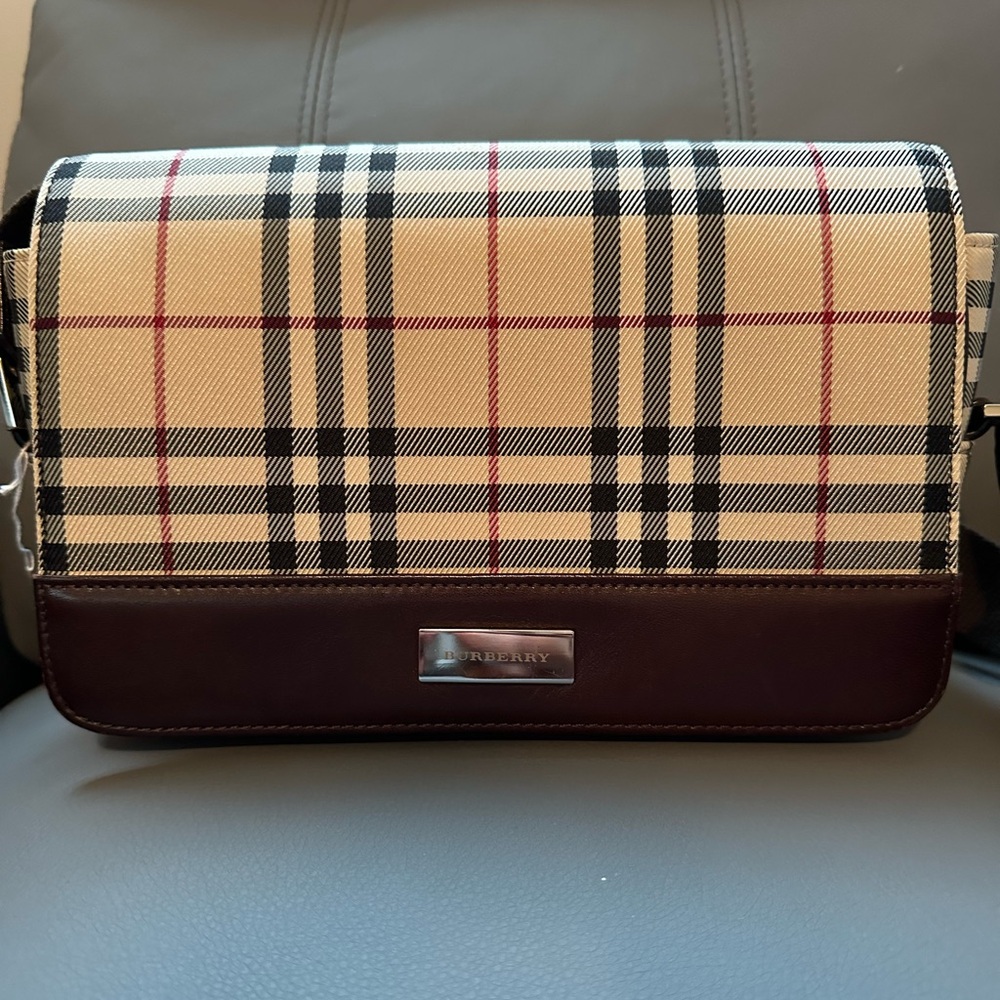 Burberry Nova Plaid Vintage Crossbody Bag